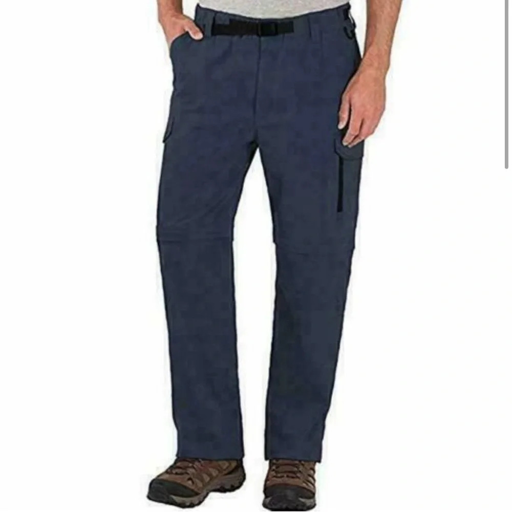 BC Clothing Men's Convertible Stretch Cargo Hiking Pants Shorts Zip Pocket - Picture 11 of 16